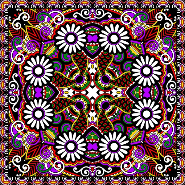 Paisley floral ornemental traditionnel Bandanna — Image vectorielle