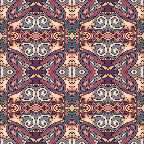 Бесшовная геометрия винтажный узор, этнический стиль декоративный бэкг — стоковый вектор