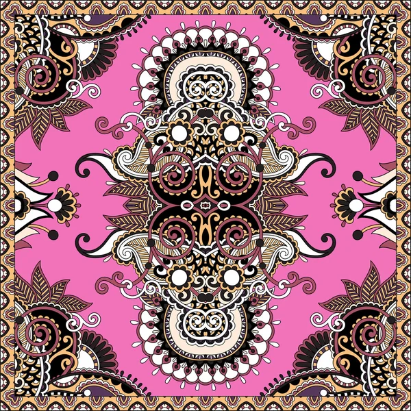 Floral tradicional ornamental Paisley Bandanna — Vector de stock