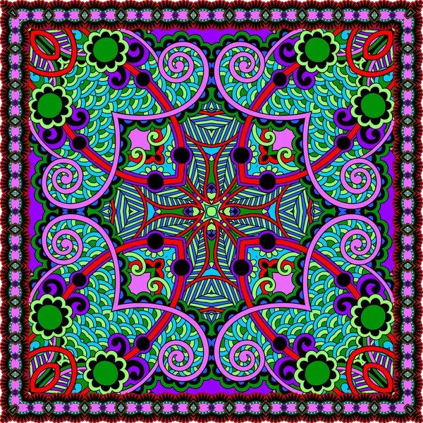 Paisley floral ornemental traditionnel Bandanna — Image vectorielle