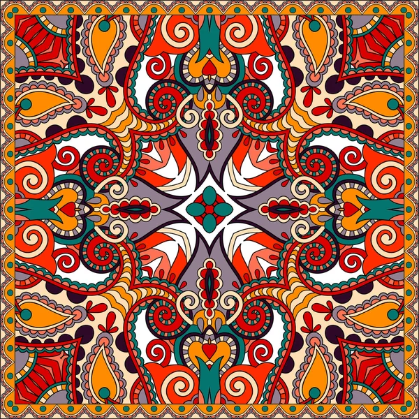 Paisley floral ornemental traditionnel Bandanna — Image vectorielle