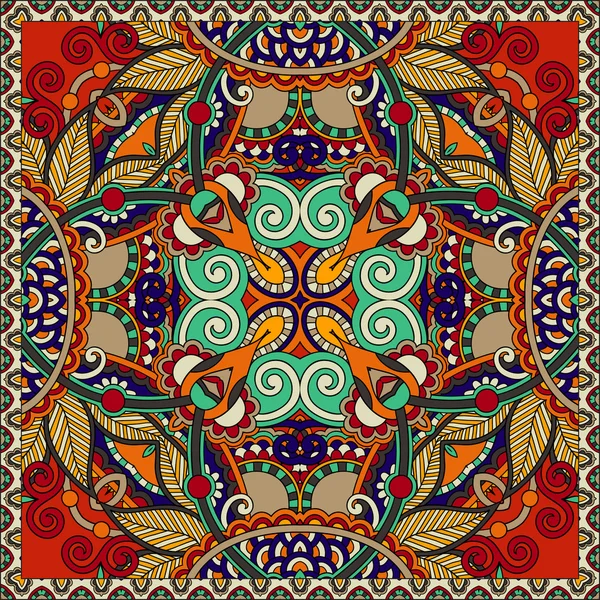 Paisley Floral Ornamental Tradicional Bandanna — Vetor de Stock