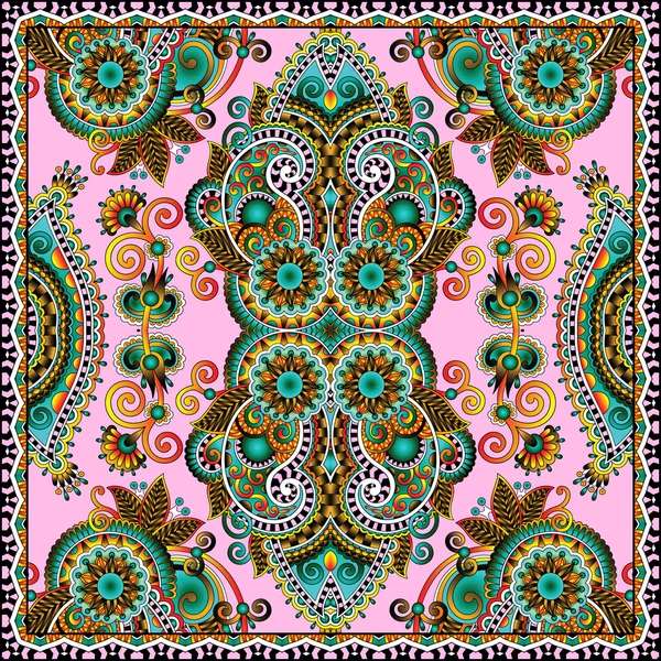 Floral tradicional ornamental Paisley Bandanna — Vector de stock