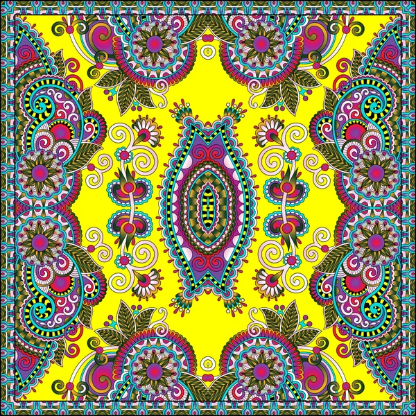 Floral tradicional ornamental Paisley Bandanna — Vector de stock