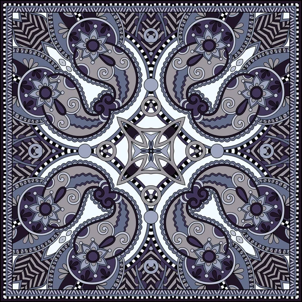 Ornamentale tradizionale floreale Paisley Bandanna — Vettoriale Stock