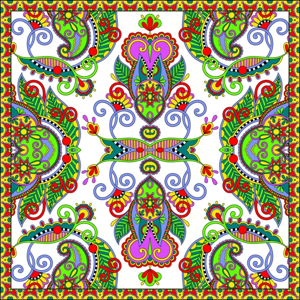 Традиционная декоративная цветочная бандана Пэйсли — стоковый вектор