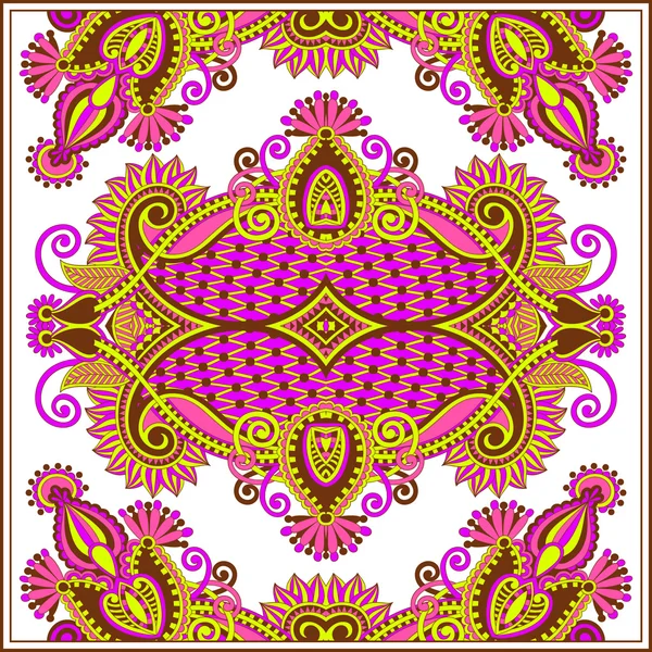 Paisley floral ornemental traditionnel Bandanna . — Image vectorielle