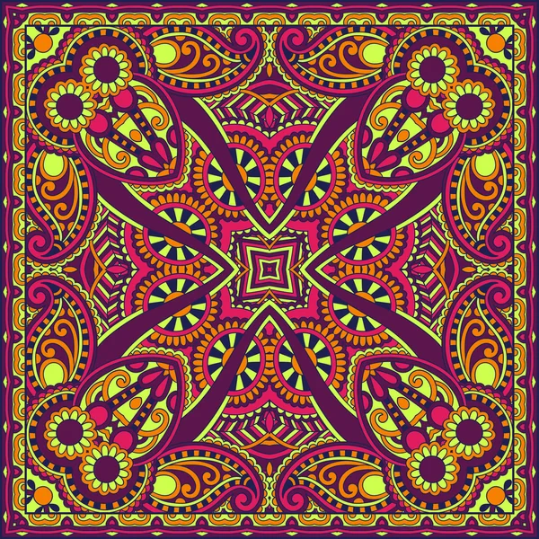 Floral tradicional ornamental Paisley Bandanna — Archivo Imágenes Vectoriales