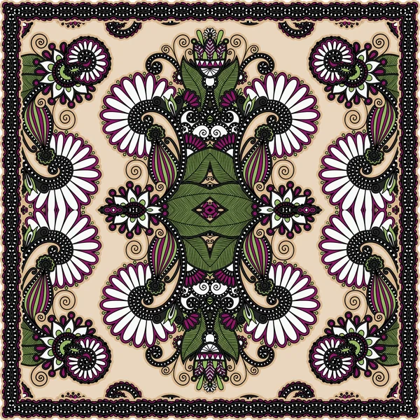 Paisley floral ornemental traditionnel Bandanna — Image vectorielle