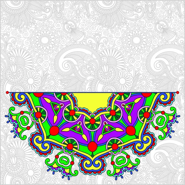 Plantilla de círculo ornamental con fondo floral — Vector de stock