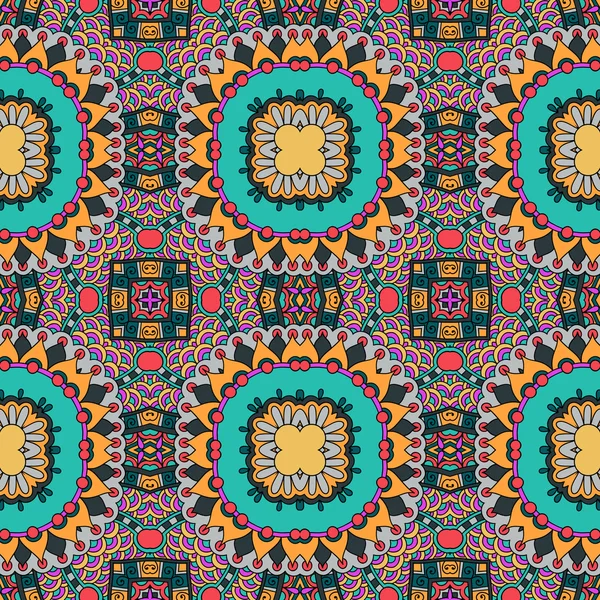 Naadloze geometrie vintage patroon, etnische stijl decoratieve backg — Stockvector