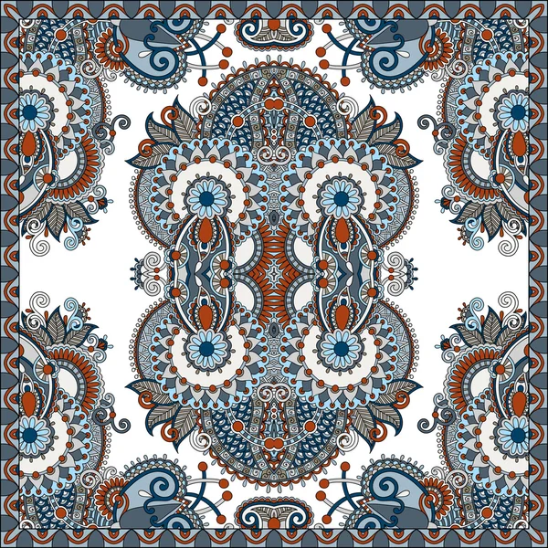 Floral tradicional ornamental Paisley Bandanna — Vector de stock