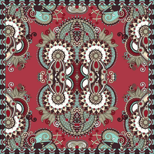 Paisley floral ornemental traditionnel Bandanna — Image vectorielle