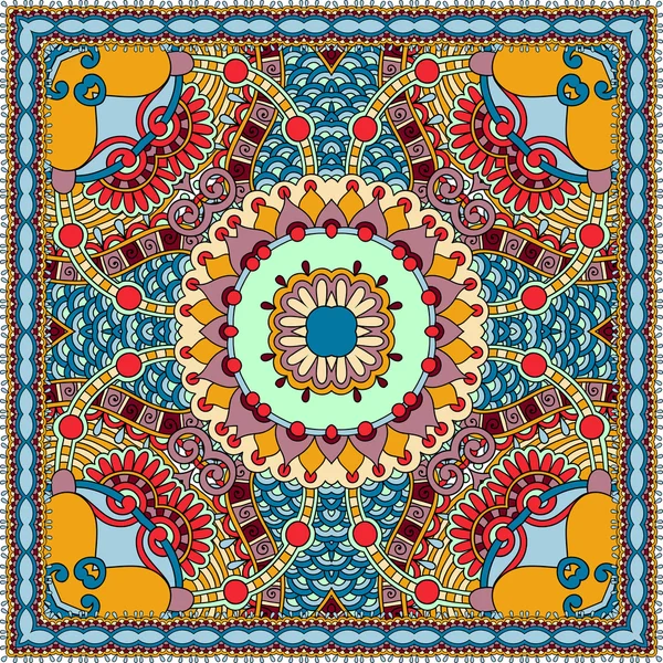 Paisley floral ornemental traditionnel Bandanna — Image vectorielle