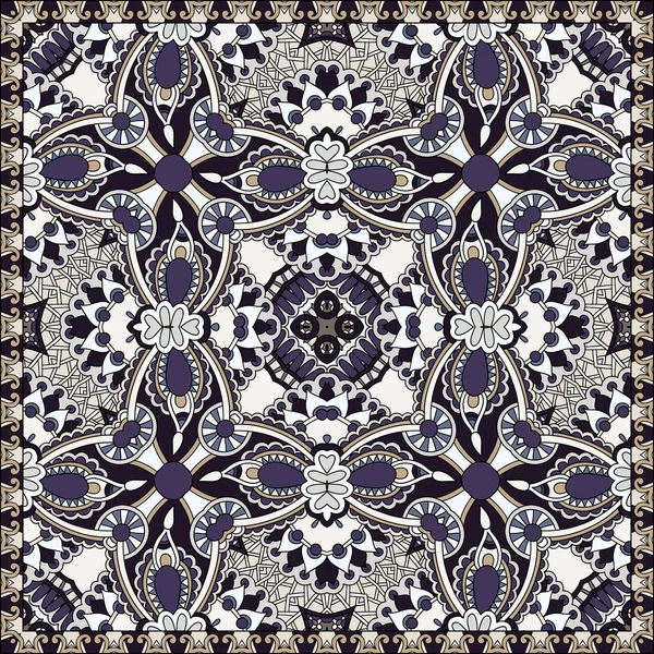 Paisley floral ornemental traditionnel Bandanna — Image vectorielle