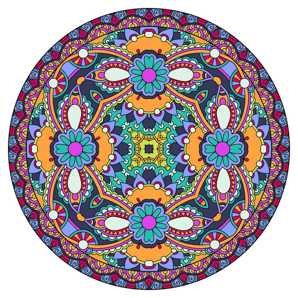 Diseño decorativo de plantilla de plato circular, patte geométrico redondo — Archivo Imágenes Vectoriales