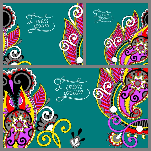 Conjunto de fundo decorativo floral —  Vetores de Stock