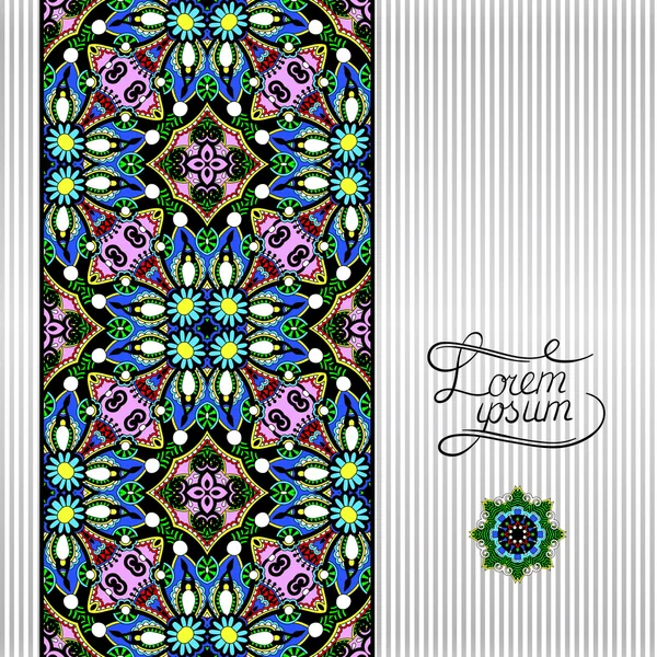 Fundo geométrico floral, vintage modelo de design ornamental — Vetor de Stock