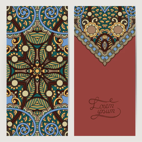 Декоративная этикетка карты для винтажного дизайна, этнический узор, antiqu — стоковый вектор