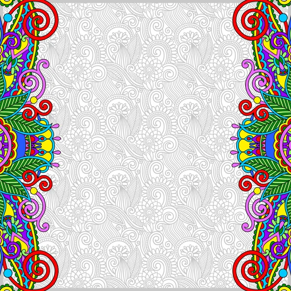 Modelo ornamental floral incomum com lugar para o seu texto — Vetor de Stock