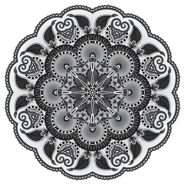 Grijze circulaire decoratieve geometrische patroon voor yoga mode desi — Stockvector