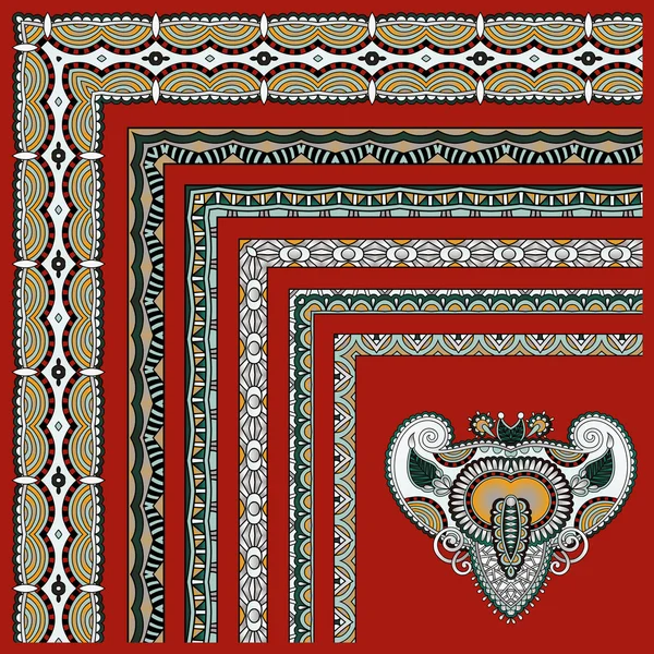 Colecție de design ornamental floral vintage cadru . — Vector de stoc