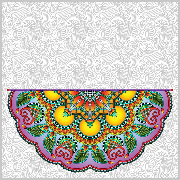 Pattern in ukrainian oriental ethnic style for your greeting car — Stock Vector