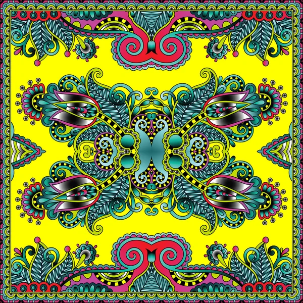 Paisley floral ornemental traditionnel Bandanna — Image vectorielle