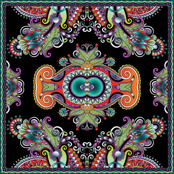 Paisley floral ornemental traditionnel Bandanna . — Image vectorielle