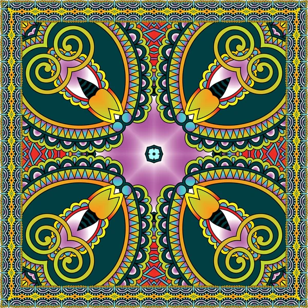 Tradiționale ornamentale florale paisley bandanna — Vector de stoc