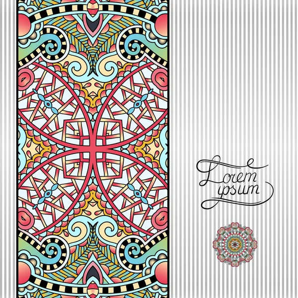 Fondo geométrico floral, plantilla de diseño ornamental vintage — Vector de stock