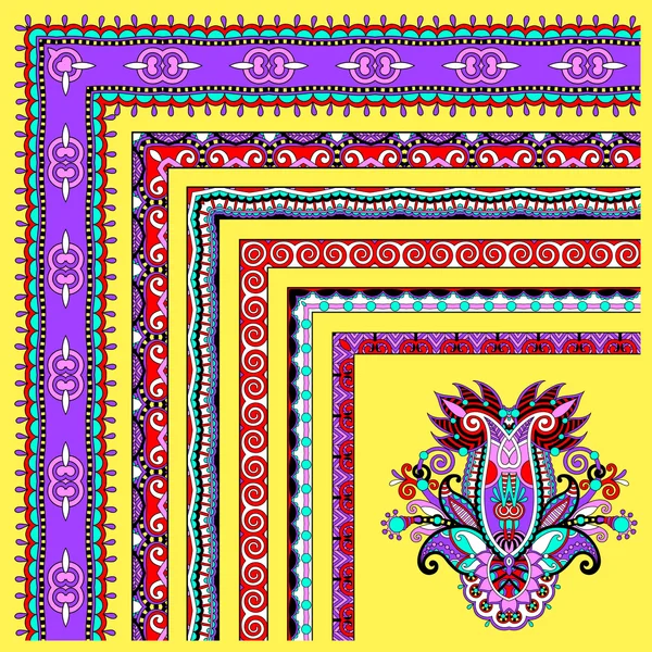 Colección de diseño de marco vintage floral ornamental. Todo compón — Vector de stock