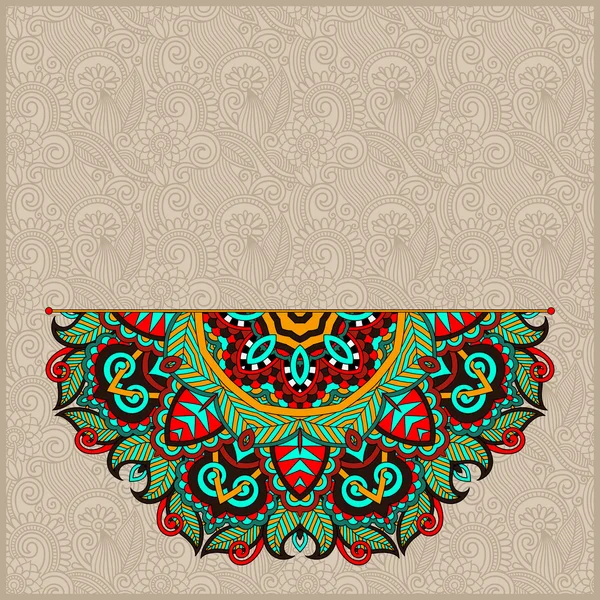 Motif rond floral dans le style ethnique oriental ukrainien pour votre — Image vectorielle