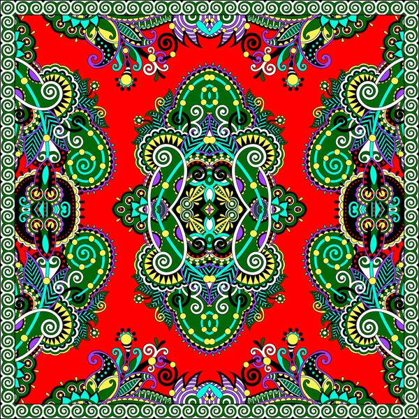 Floral tradicional ornamental Paisley Bandanna — Vector de stock