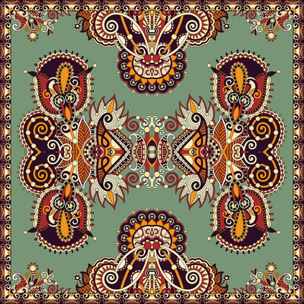 Paisley floral ornemental traditionnel Bandanna — Image vectorielle