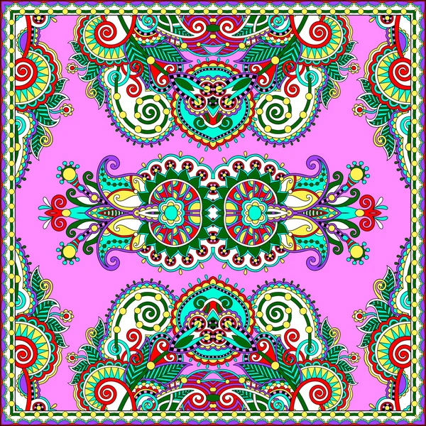 Floral tradicional ornamental Paisley Bandanna — Vector de stock