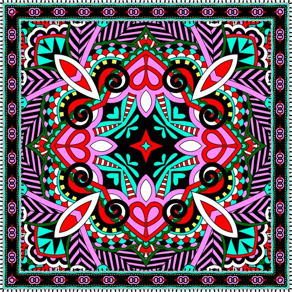 Paisley floral ornemental traditionnel Bandanna — Image vectorielle