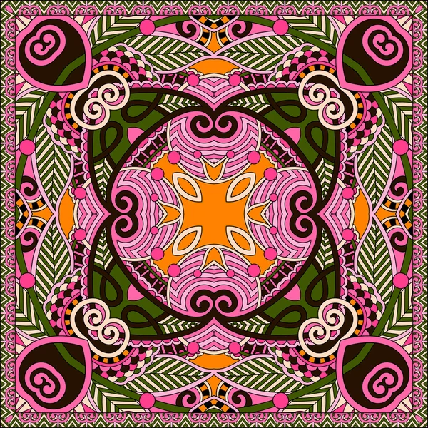 Floral tradicional ornamental Paisley Bandanna — Vector de stock