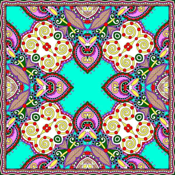 Floral tradicional ornamental Paisley Bandanna — Vector de stock