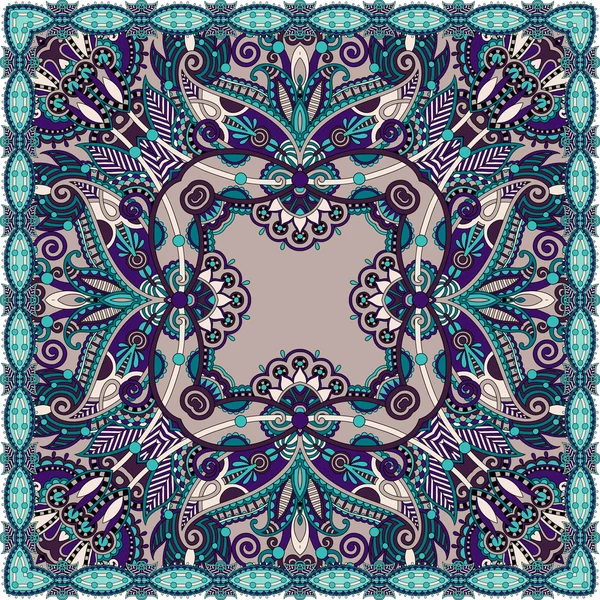 Floral tradicional ornamental Paisley Bandanna — Vector de stock