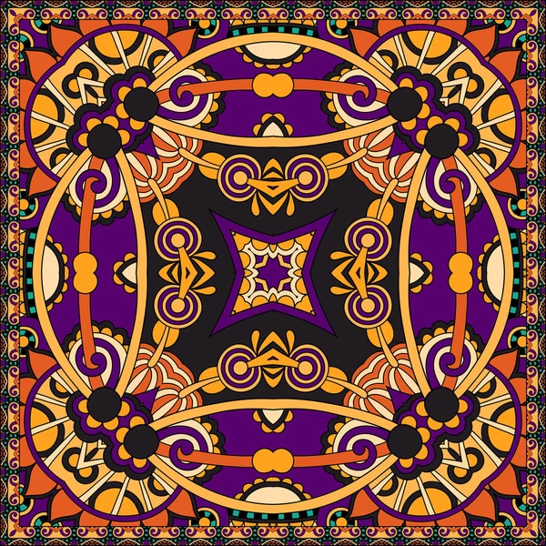 Floral tradicional ornamental Paisley Bandanna — Vector de stock