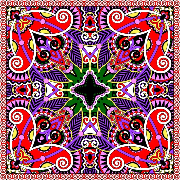 Paisley floral ornemental traditionnel Bandanna — Image vectorielle