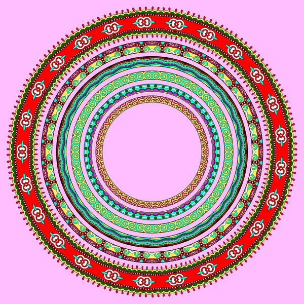 Set of round geometrical frames, circle border ornament, vector — Stock Vector