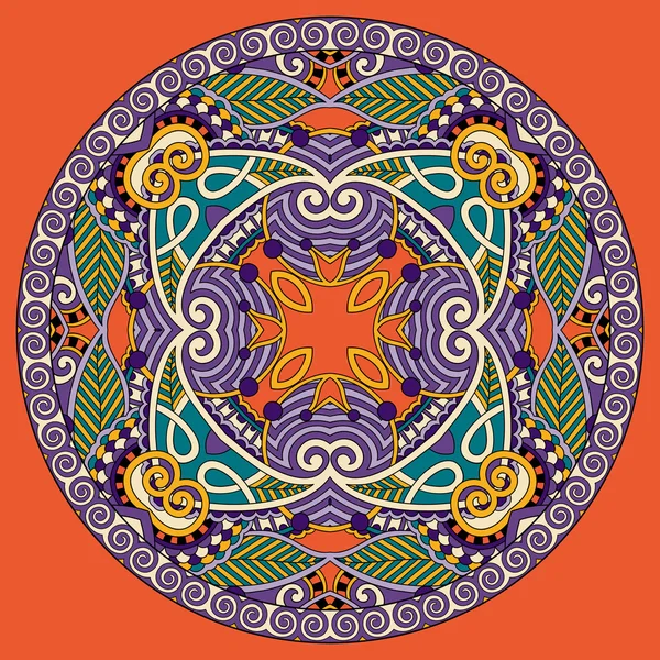 丸皿テンプレートの装飾的なデザインのラウンドによる画像の幾何学的 — ストックベクタ