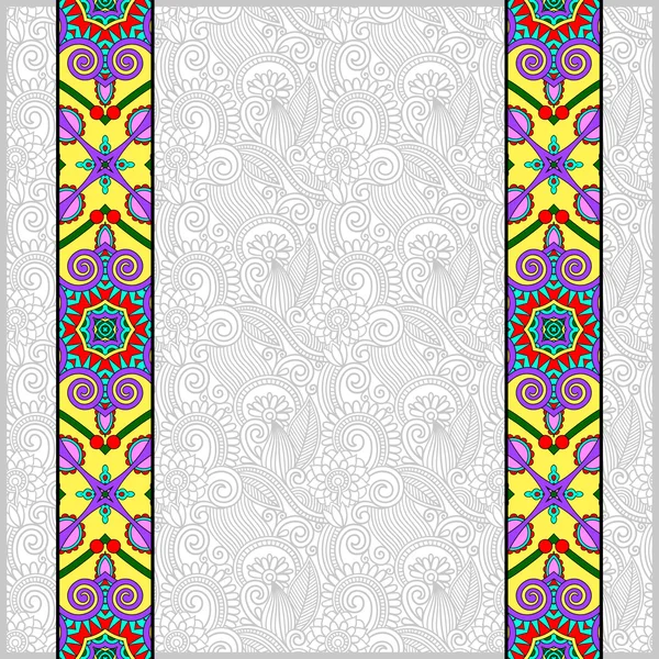 Кружевные границы полосы на декоративном цветочном фоне, векторные иллюстрации — стоковый вектор