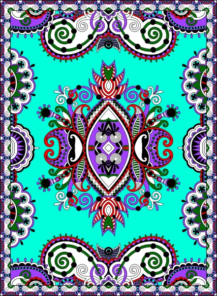 Diseño de alfombra ornamental floral oriental ucraniana — Vector de stock