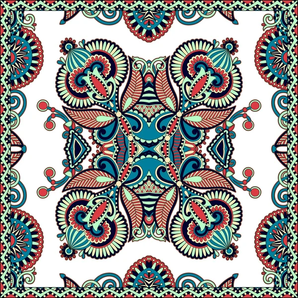 Floral tradicional ornamental Paisley Bandanna — Vector de stock