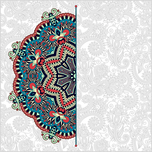 Motif rond floral dans le style ethnique oriental ukrainien pour votre — Image vectorielle