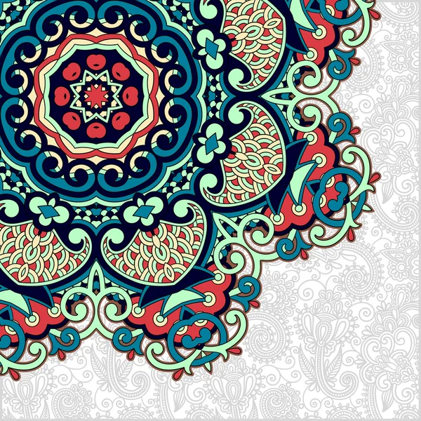 Motif rond floral dans le style ethnique oriental ukrainien pour votre — Image vectorielle
