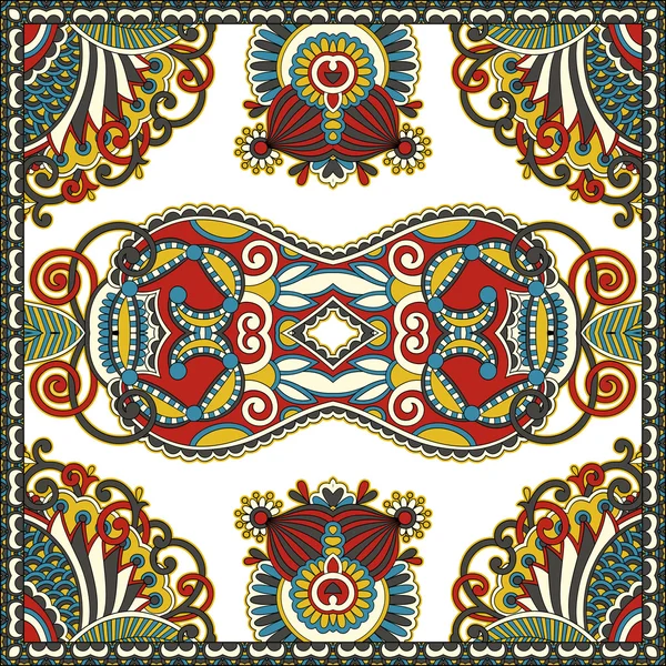 Tradiční dekorativní květinové paisley šátek. Můžete použít tento — Stockový vektor